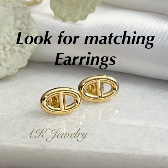 💎LUXURY NECKLACE GOLD Oval Chain One Link Elegant Brilliance with Class - Picture 4 of 5